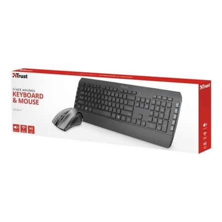 Trust TECLA-2 Teclado y Ratón Inalámbrico Negro